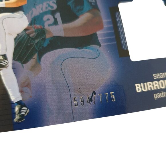 Sean Burroughs Upper Deck Diamond Collection Jersey Card Padres Limited 594/775 - Picture 2 of 3